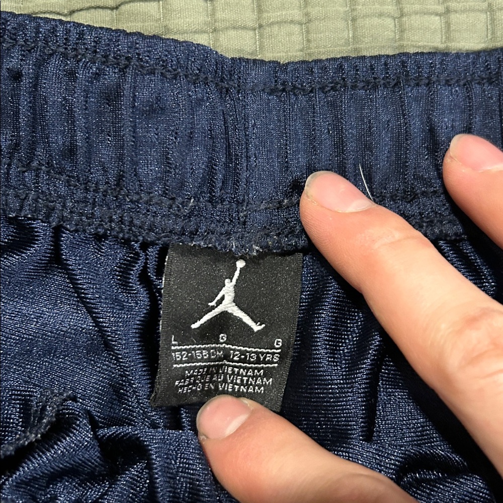 Navy Athletic Shorts with Logo - Picture 3 of 4